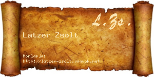 Latzer Zsolt névjegykártya
